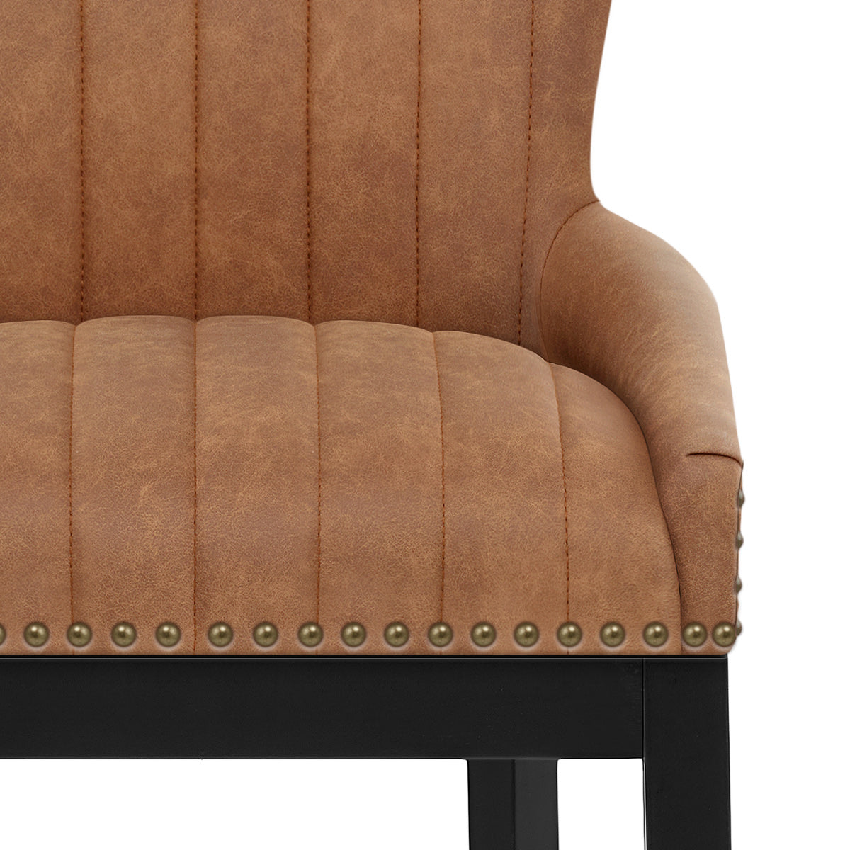 Sgabello Ecopelle Legno - Chiltern Cuoio