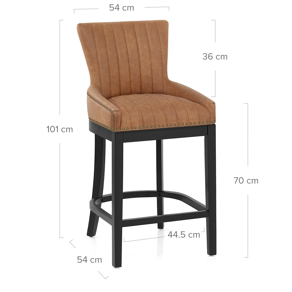 Sgabello Ecopelle Legno - Chiltern Cuoio