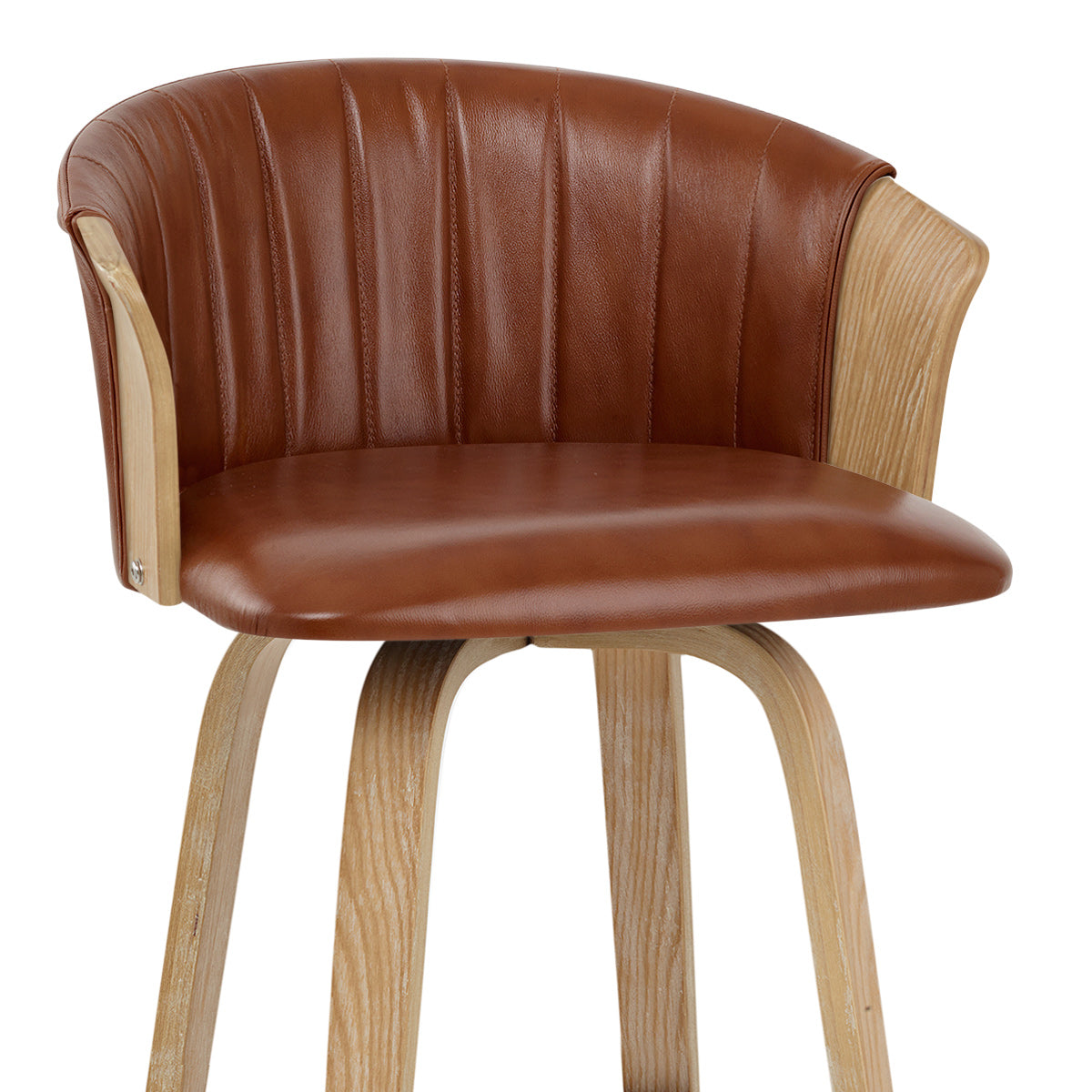 Sgabello Vera Pelle Quercia - Coral Marrone