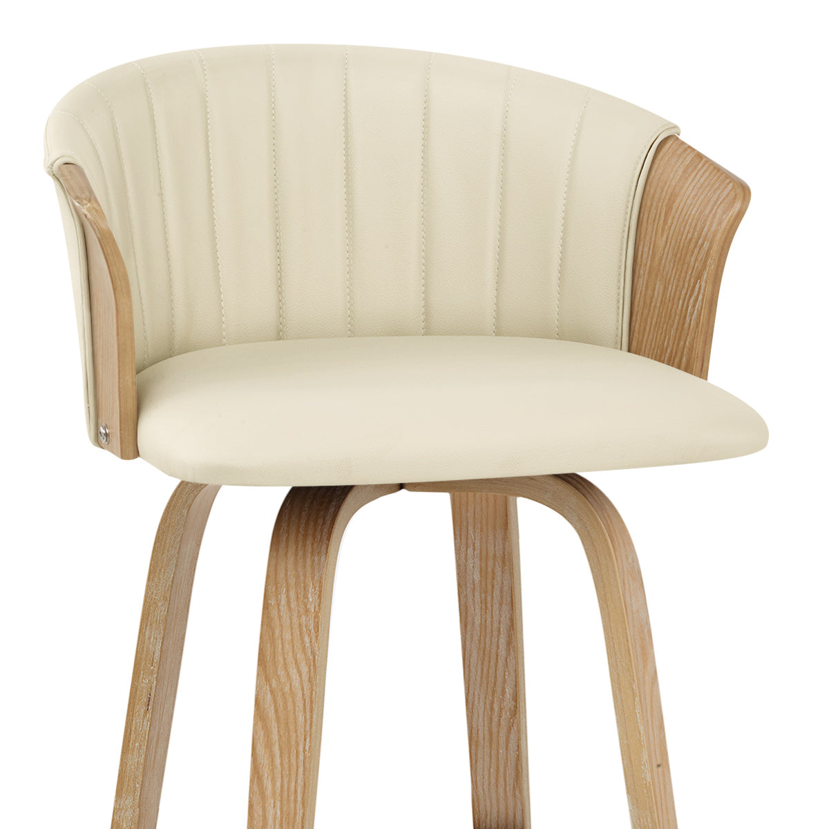 Sgabello Vera Pelle Quercia - Coral Crema