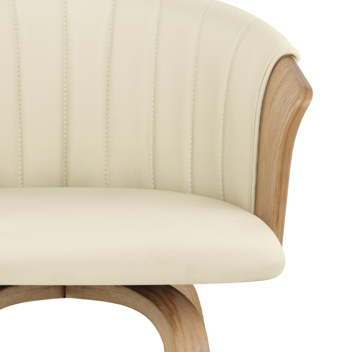 Sgabello Vera Pelle Quercia - Coral Crema