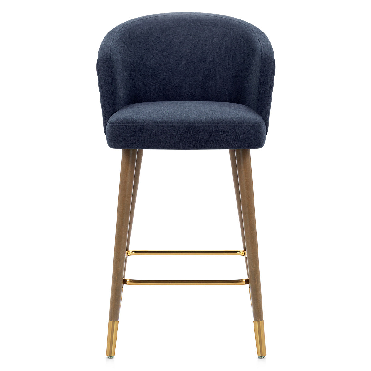 Sgabello Tessuto Legno - Boston Blu