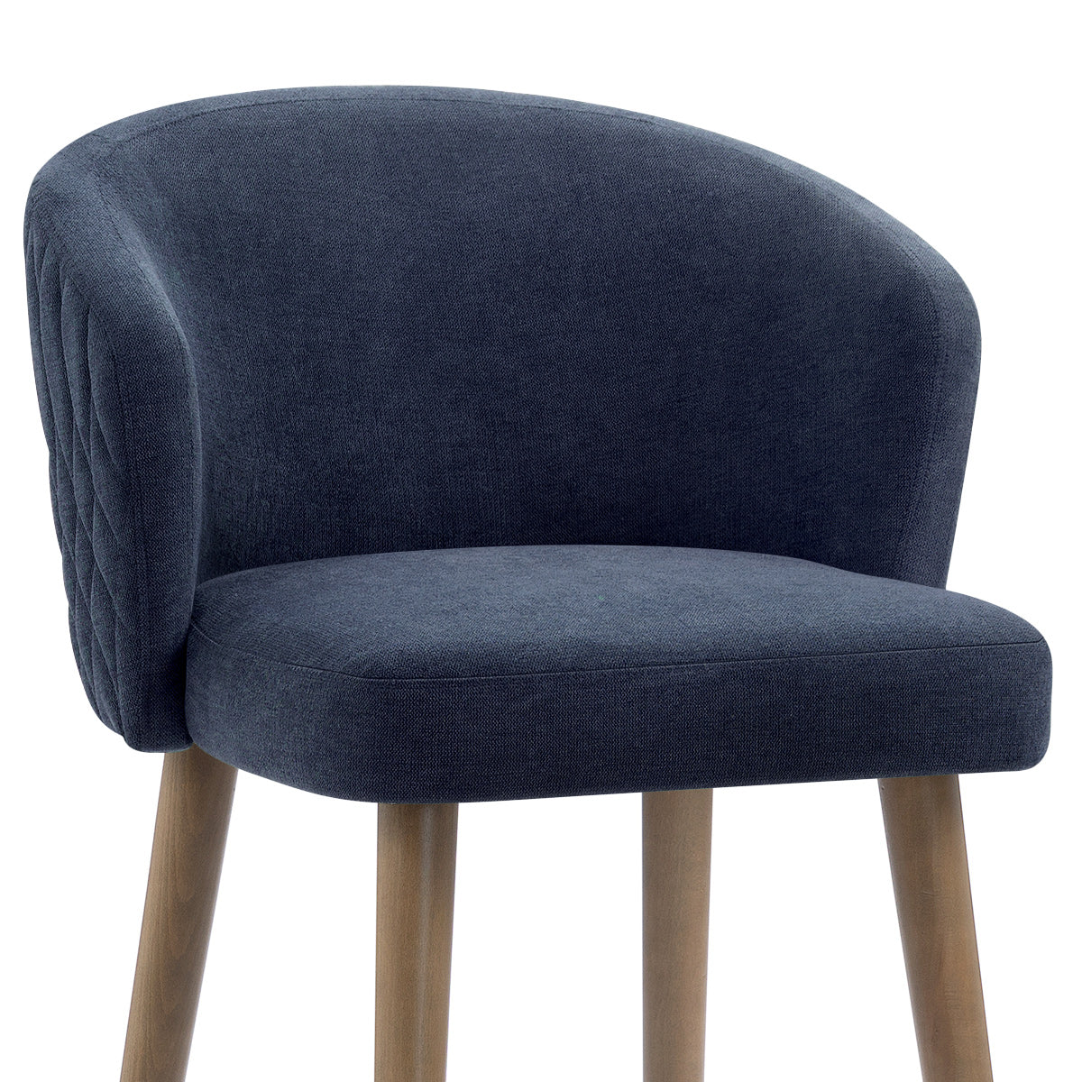 Sgabello Tessuto Legno - Boston Blu