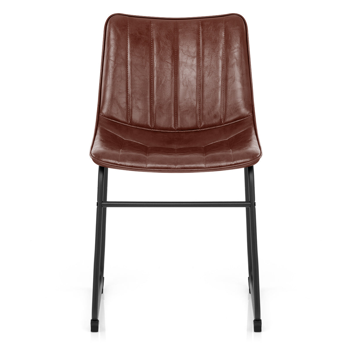 Sedia Ecopelle Anticata Satinata - Tucker Marrone