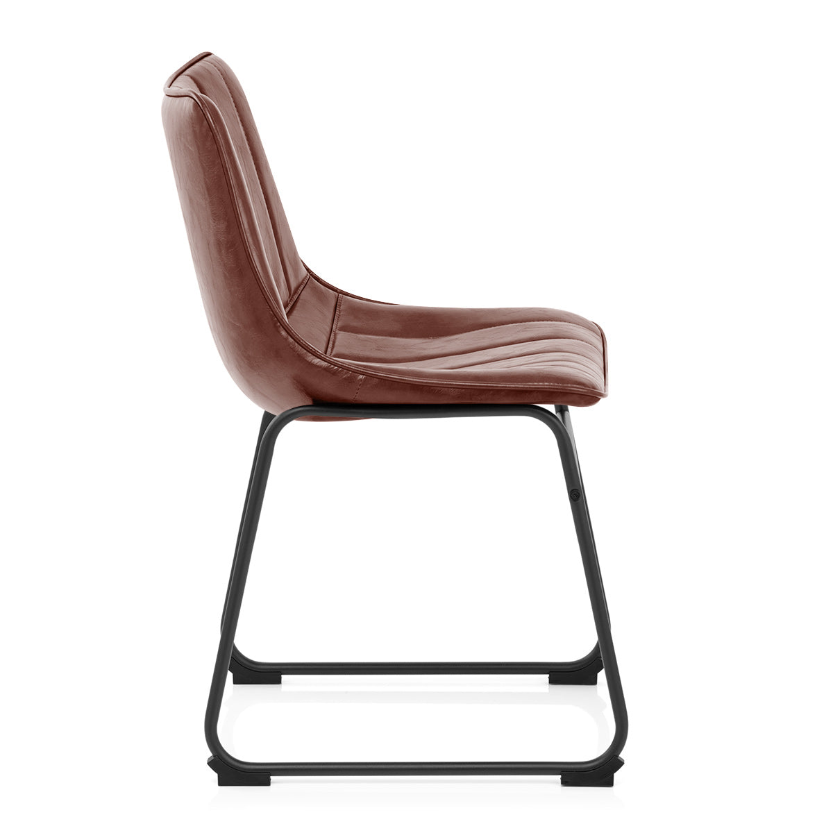 Sedia Ecopelle Anticata Satinata - Tucker Marrone