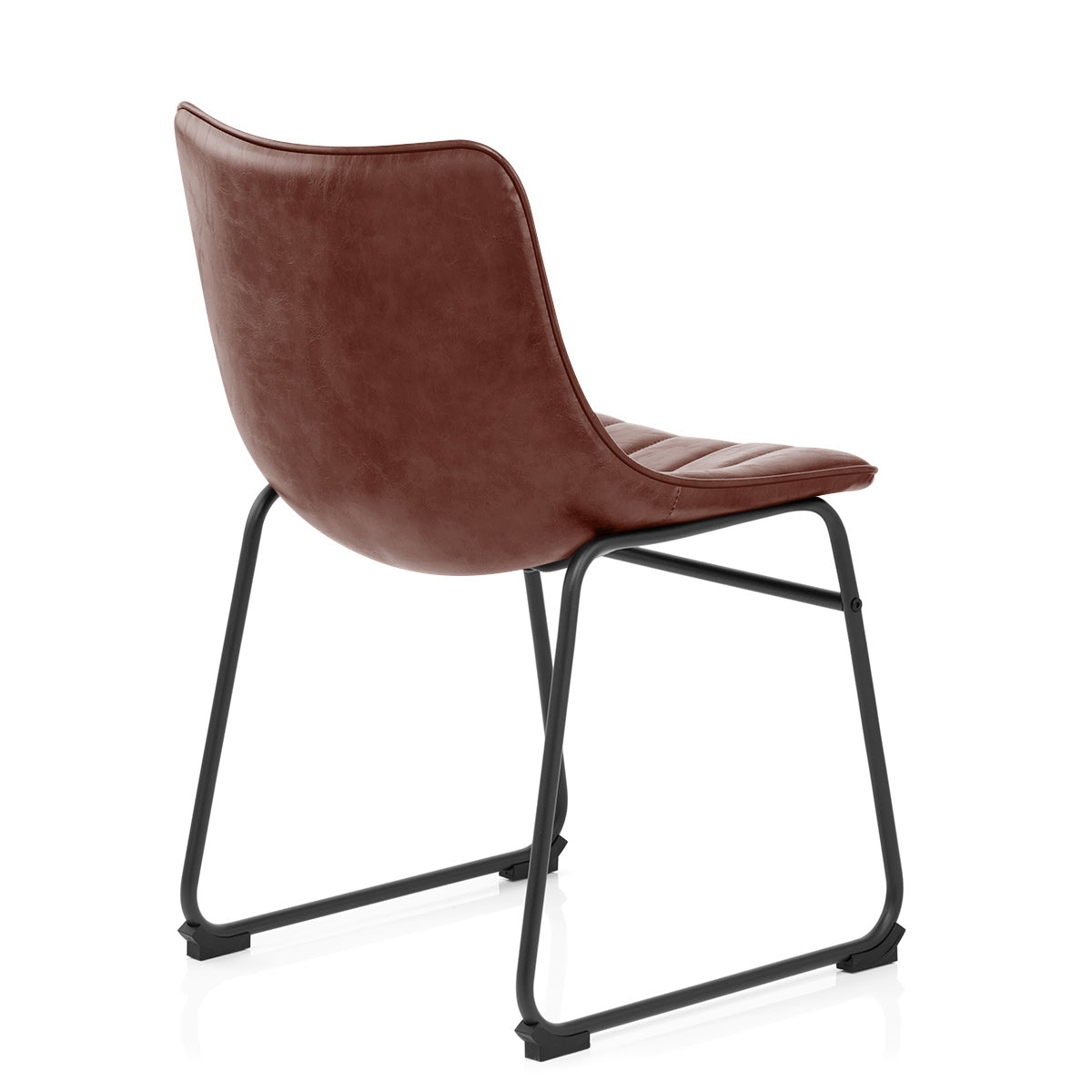 Sedia Ecopelle Anticata Satinata - Tucker Marrone