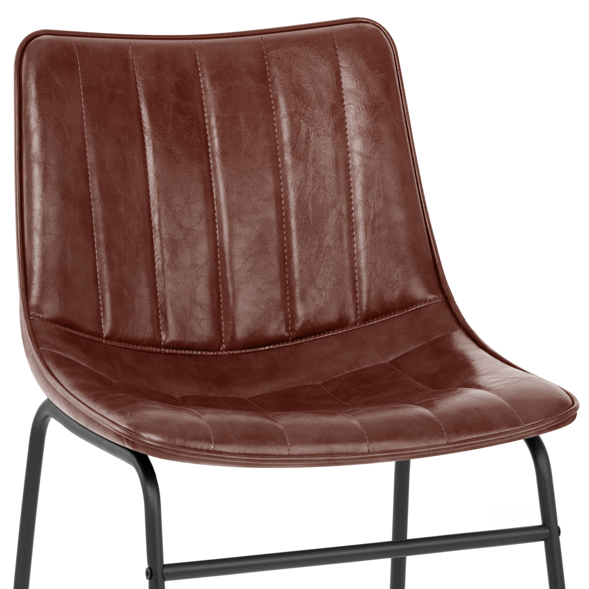 Sedia Ecopelle Anticata Satinata - Tucker Marrone