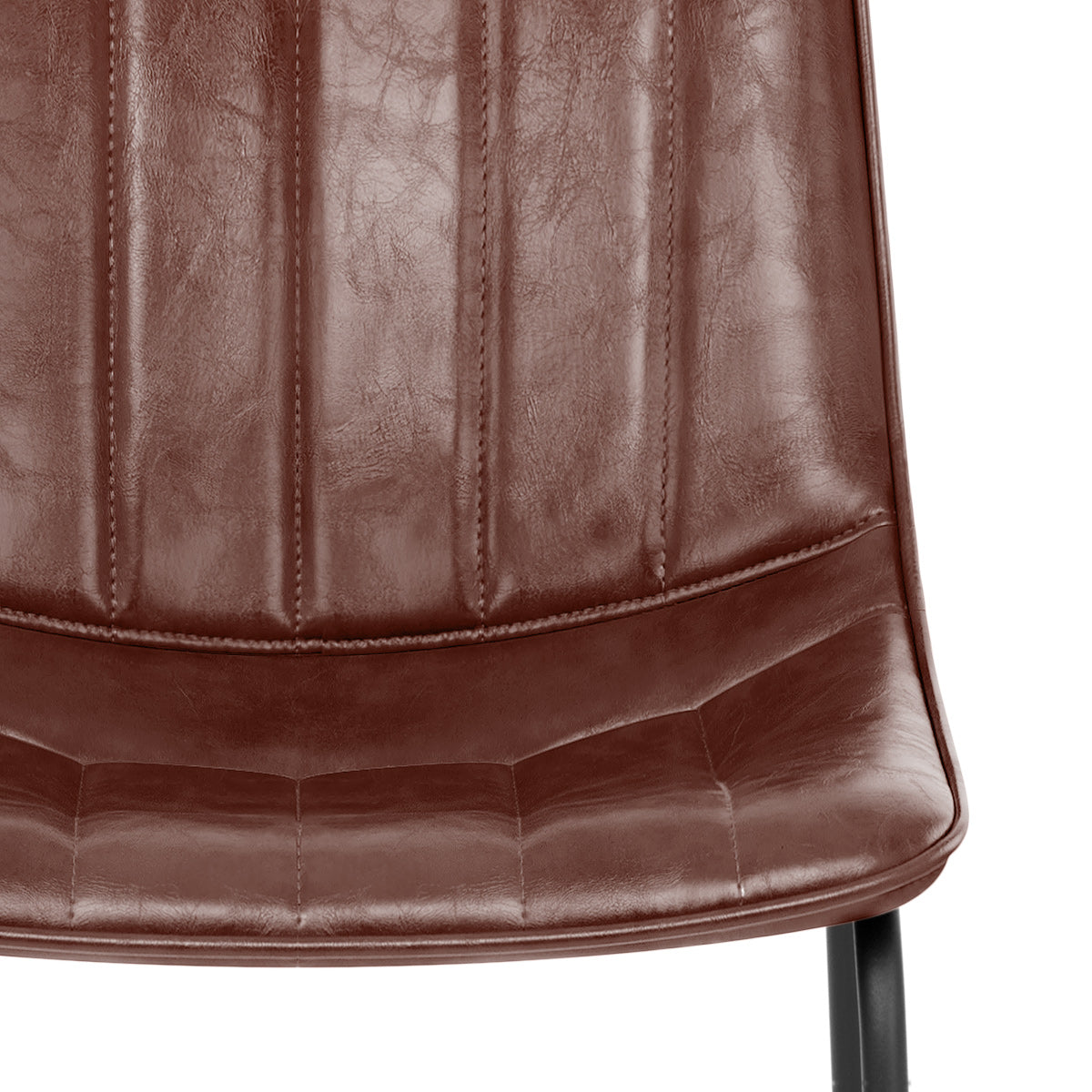 Sedia Ecopelle Anticata Satinata - Tucker Marrone