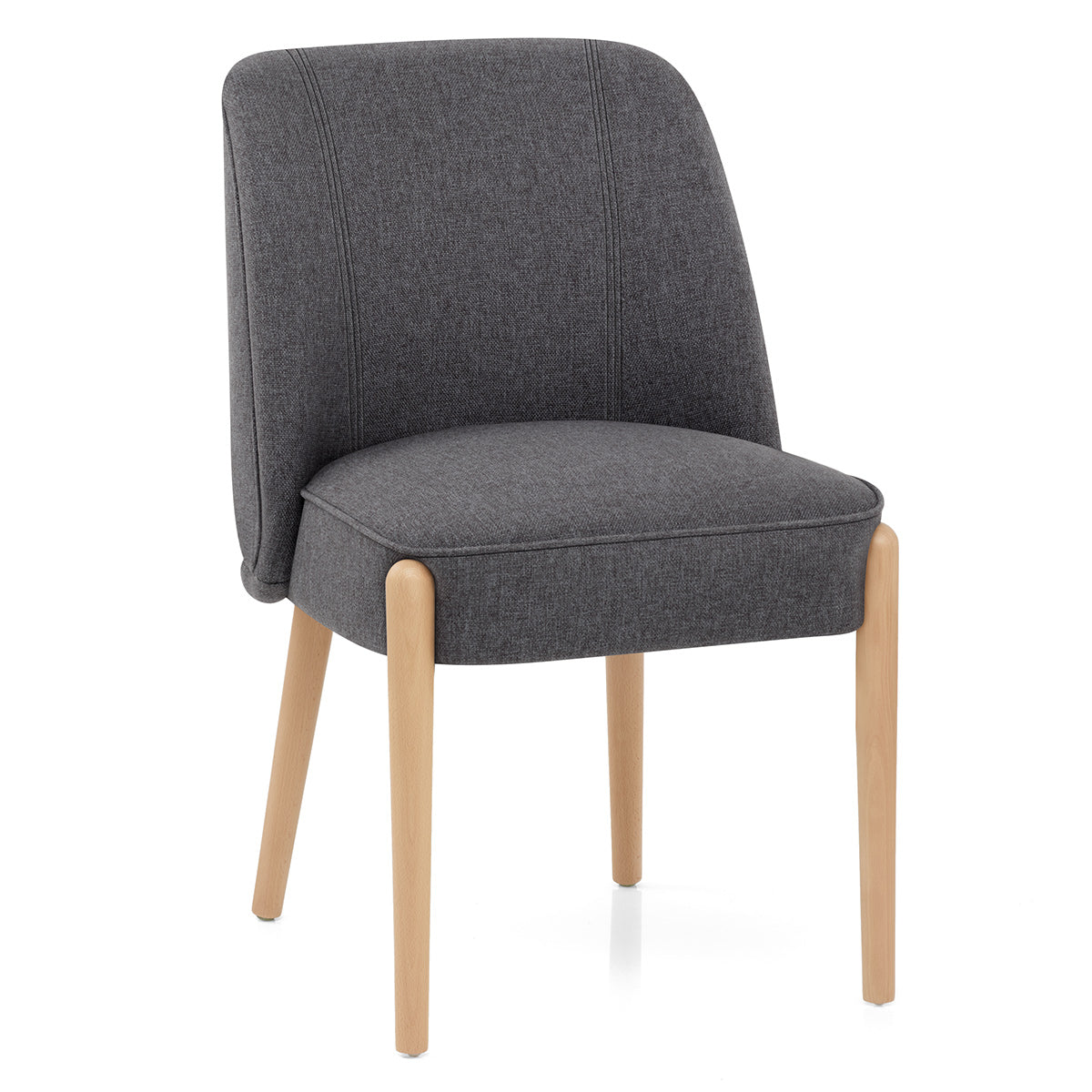 Sedia Tessuto Legno - Avon Grigio Scuro