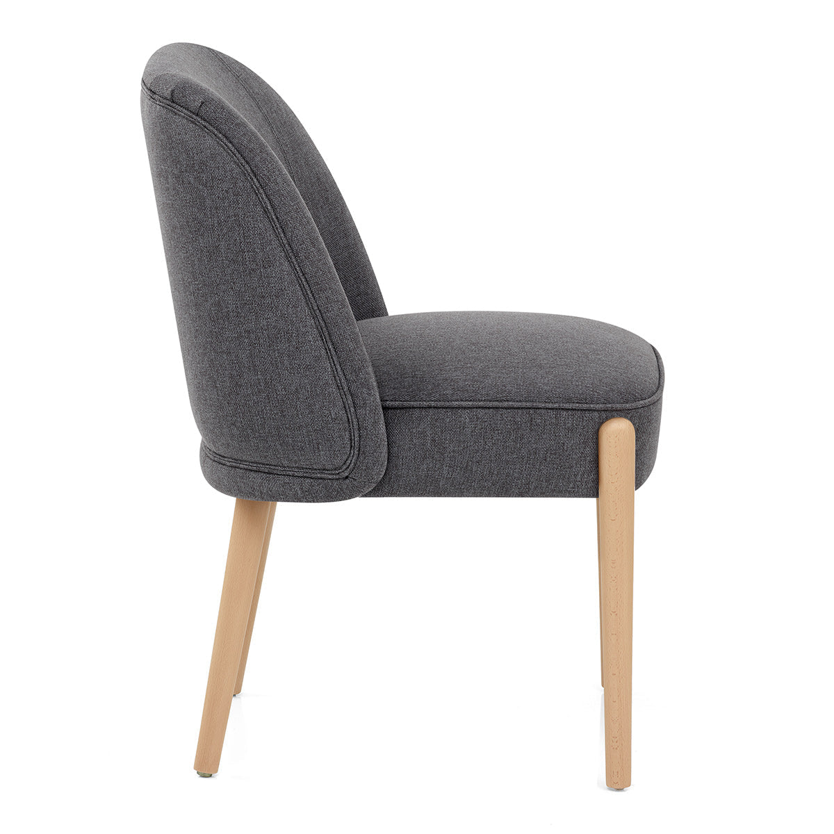 Sedia Tessuto Legno - Avon Grigio Scuro