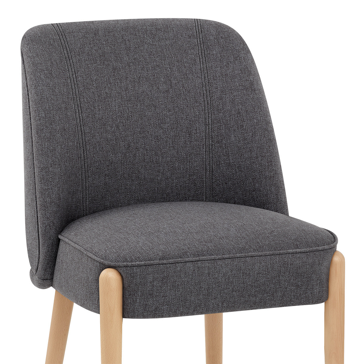 Sedia Tessuto Legno - Avon Grigio Scuro