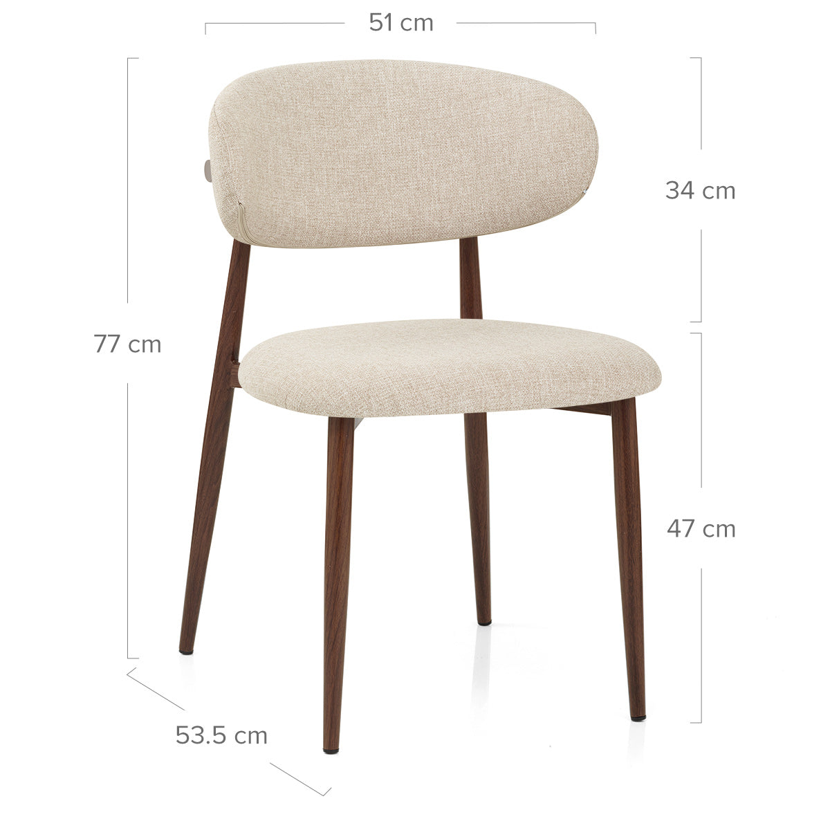 Sedia Tessuto Noce - Harrow crema