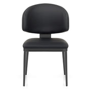 Sedia Ecopelle Metallo - Elton Nero