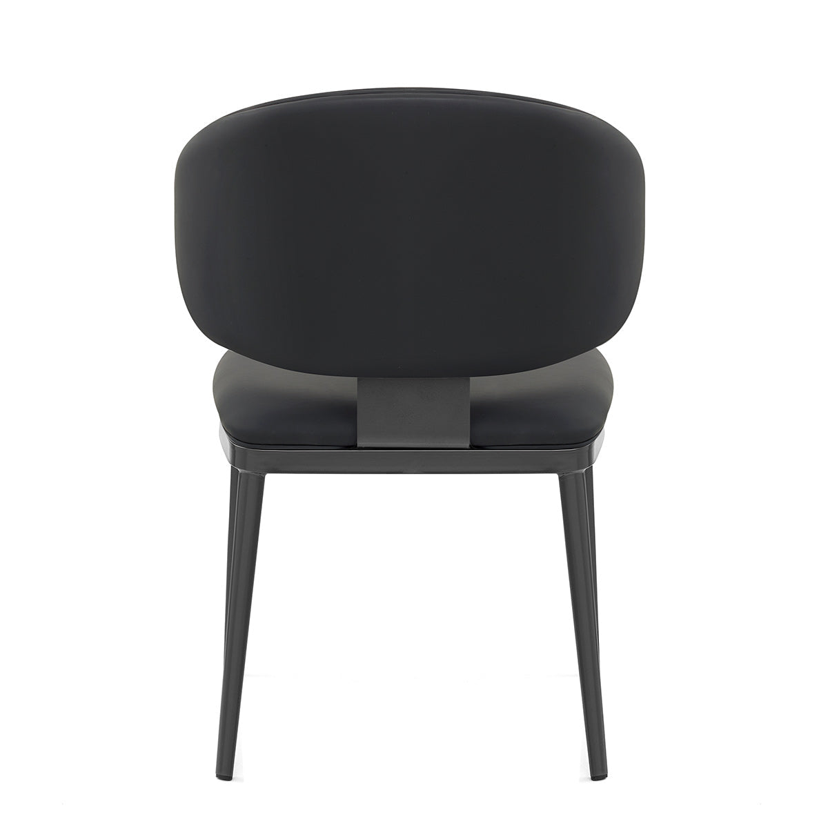 Sedia Ecopelle Metallo - Elton Nero