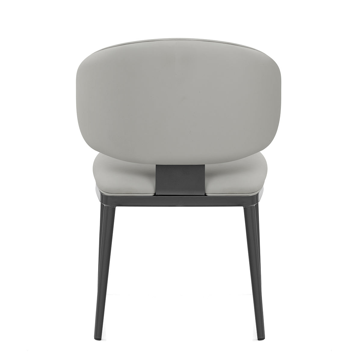 Sedia Ecopelle Metallo - Elton Grigio Chiaro