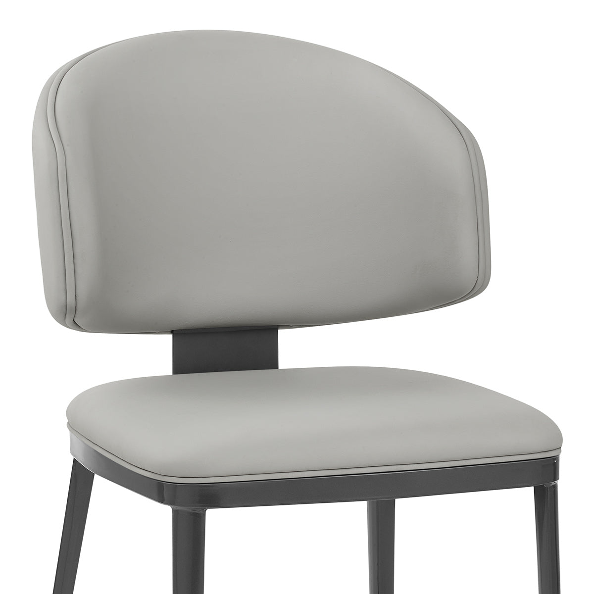 Sedia Ecopelle Metallo - Elton Grigio Chiaro