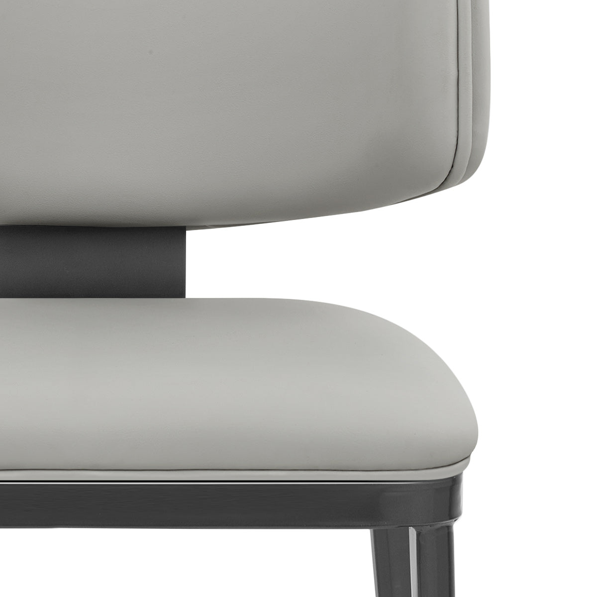 Sedia Ecopelle Metallo - Elton Grigio Chiaro