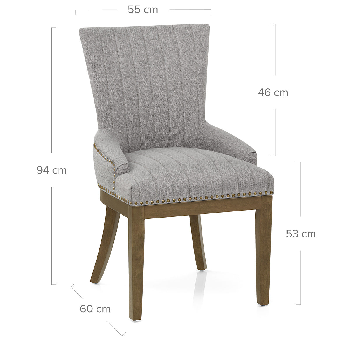 Sedia Tessuto Quercia - Chiltern Grigio