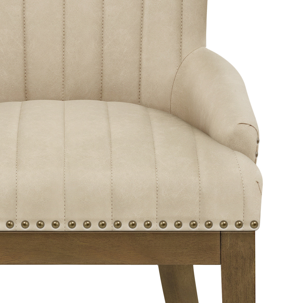 Sedia da pranzo Ecopelle Quercia - Chiltern Beige