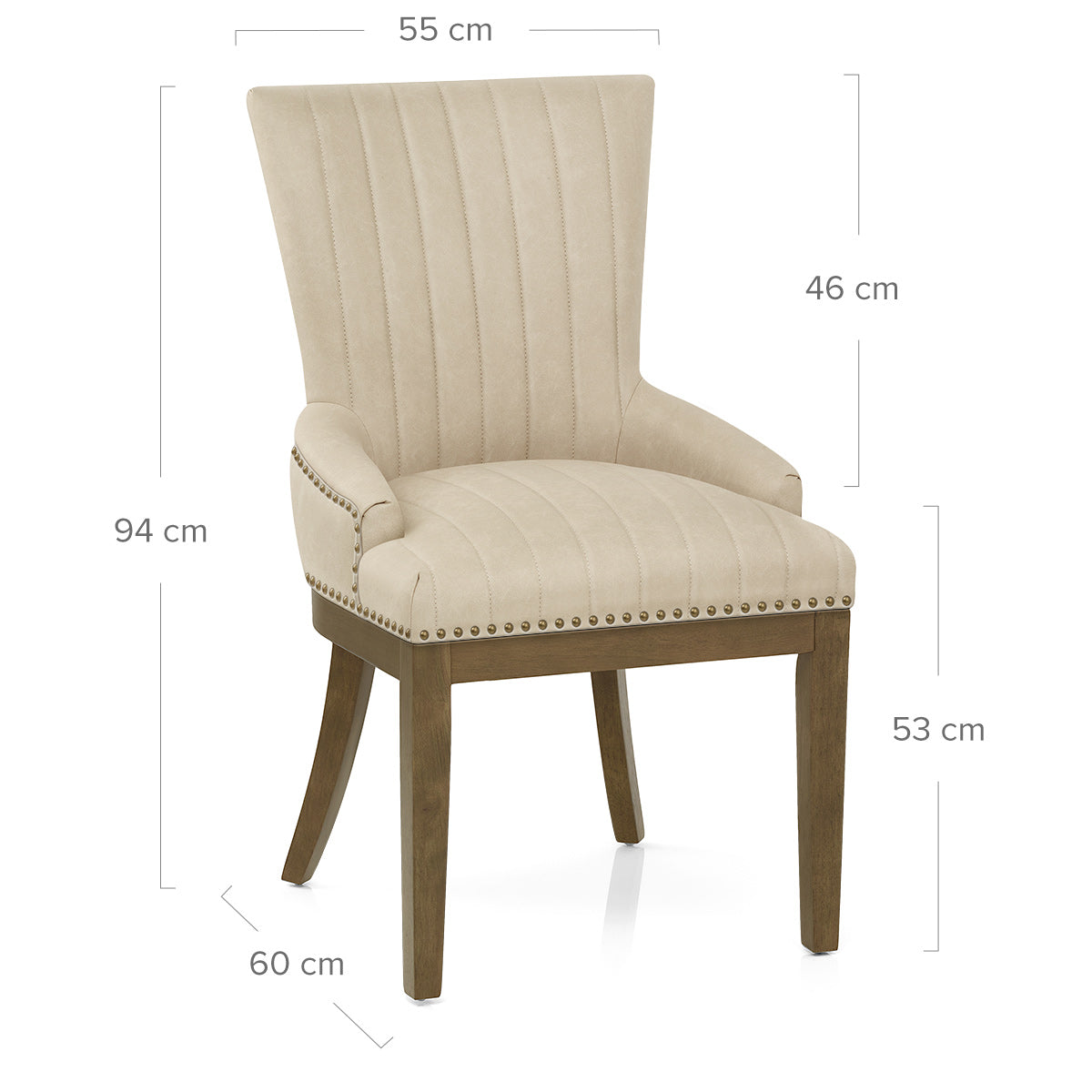 Sedia da pranzo Ecopelle Quercia - Chiltern Beige
