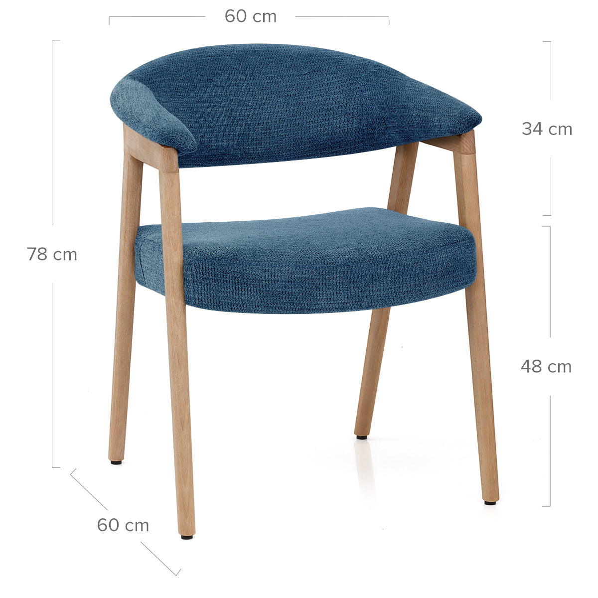 Sedia da pranzo Tessuto Quercia - Falco Blu