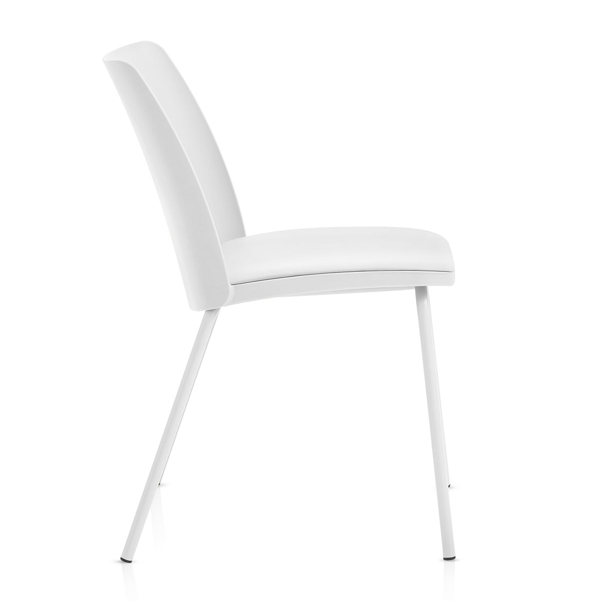 Sedia da pranzo Ecopelle Metallo - Cosmo Bianco