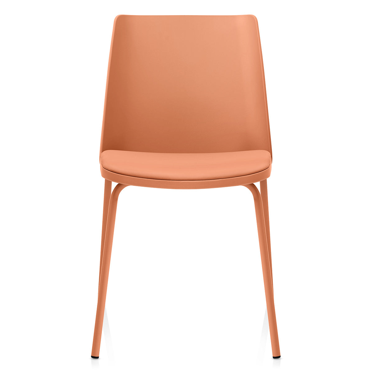 Sedia da pranzo Ecopelle Metallo - Cosmo Arancione