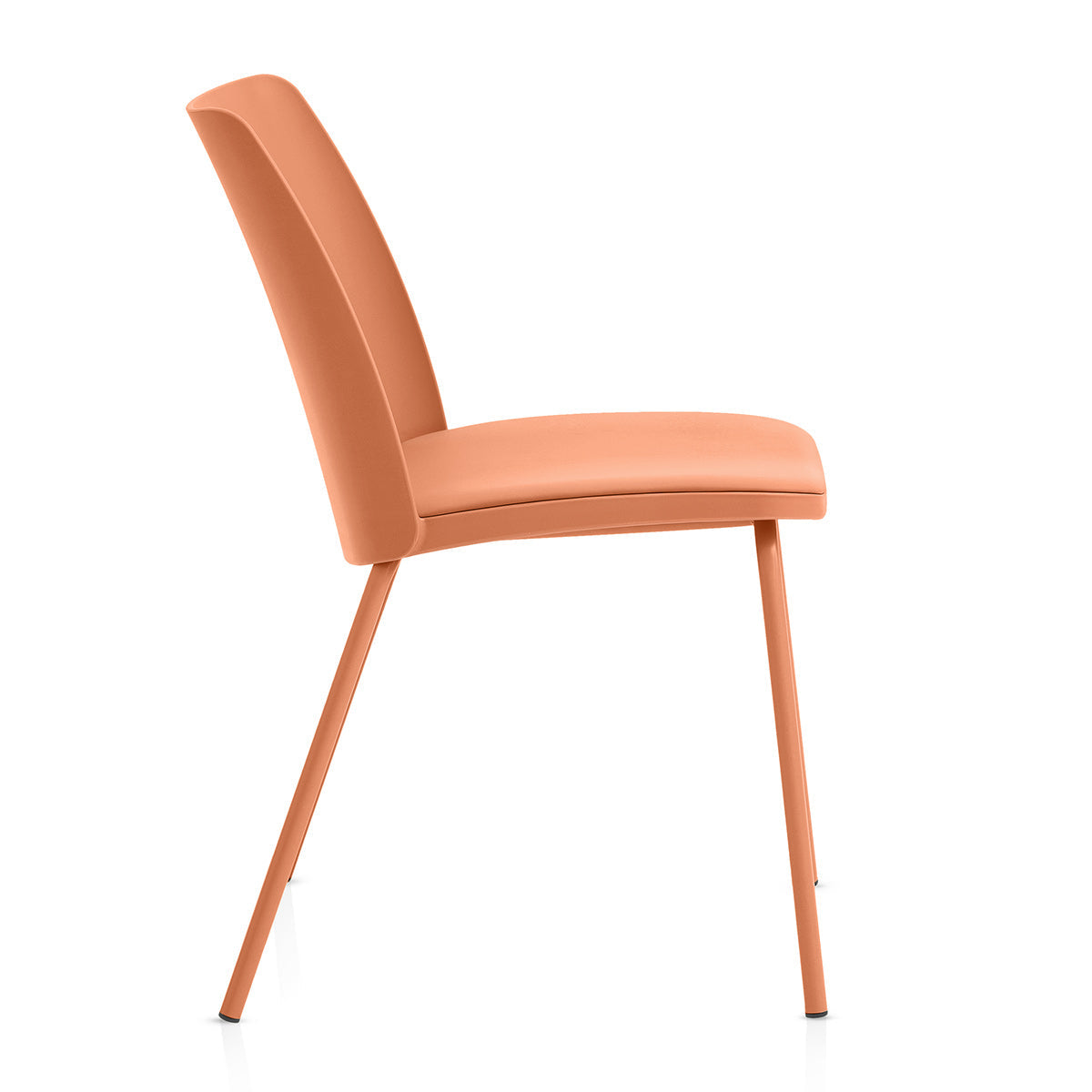 Sedia da pranzo Ecopelle Metallo - Cosmo Arancione