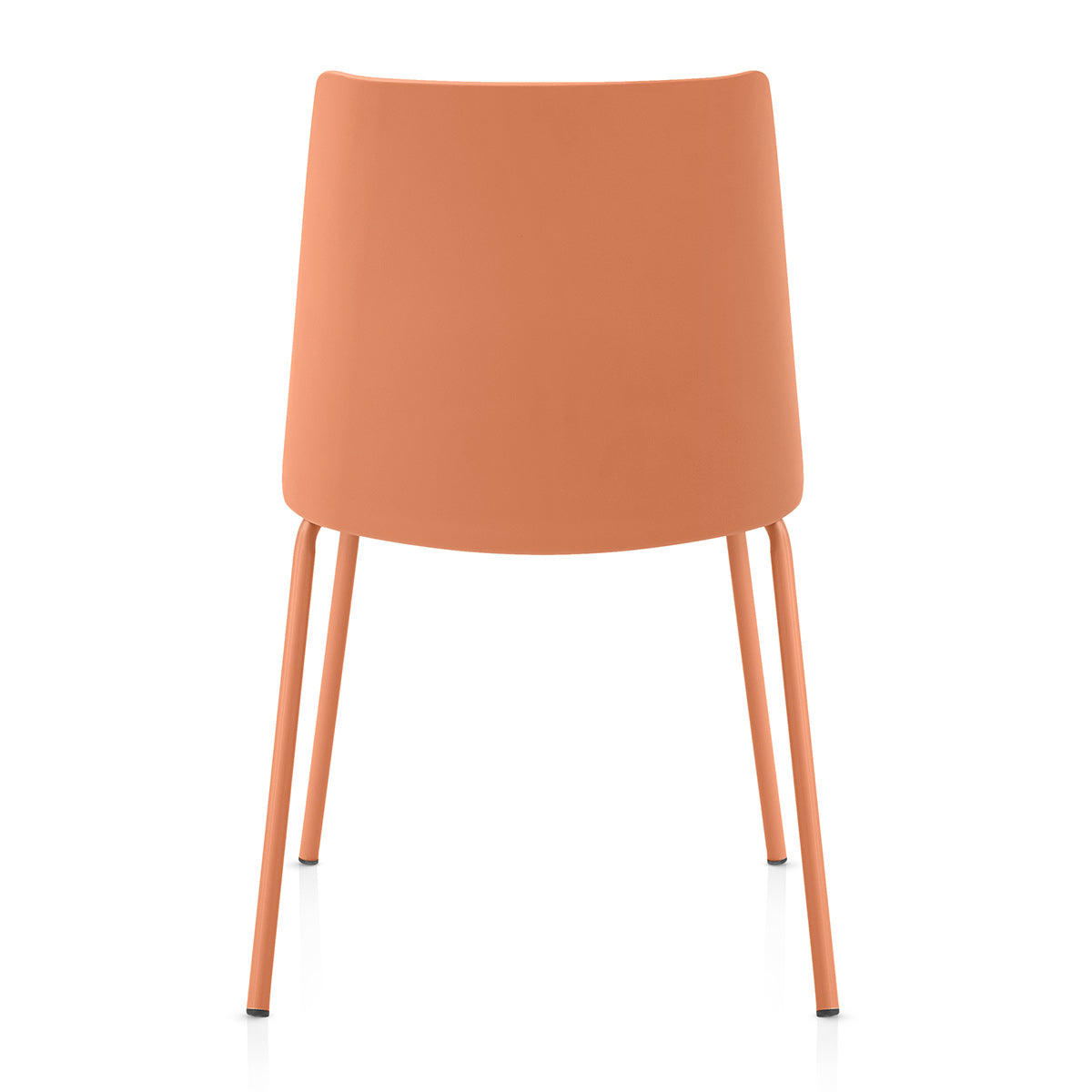 Sedia da pranzo Ecopelle Metallo - Cosmo Arancione