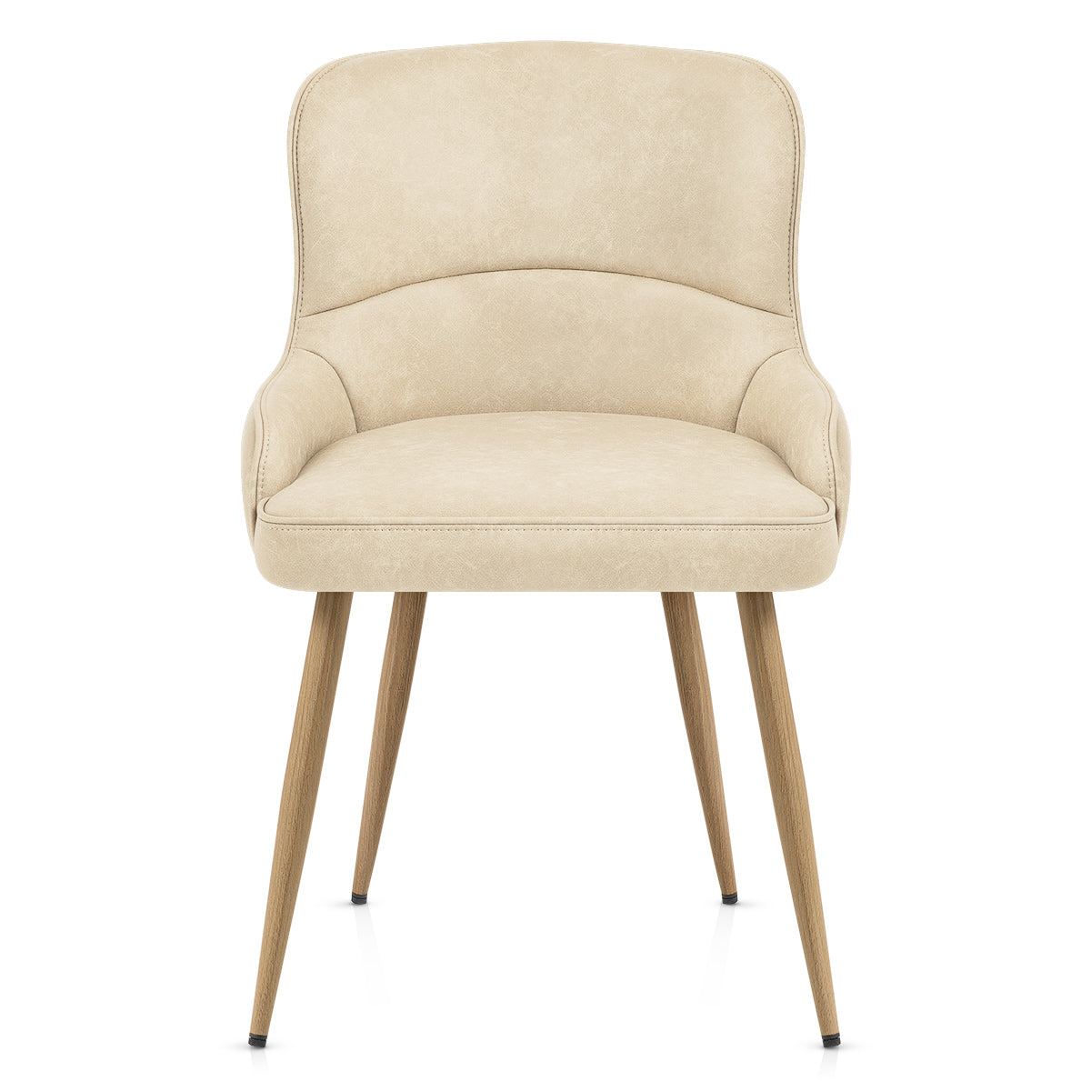 Sedia da pranzo Ecopelle Metallo - Tropea Beige
