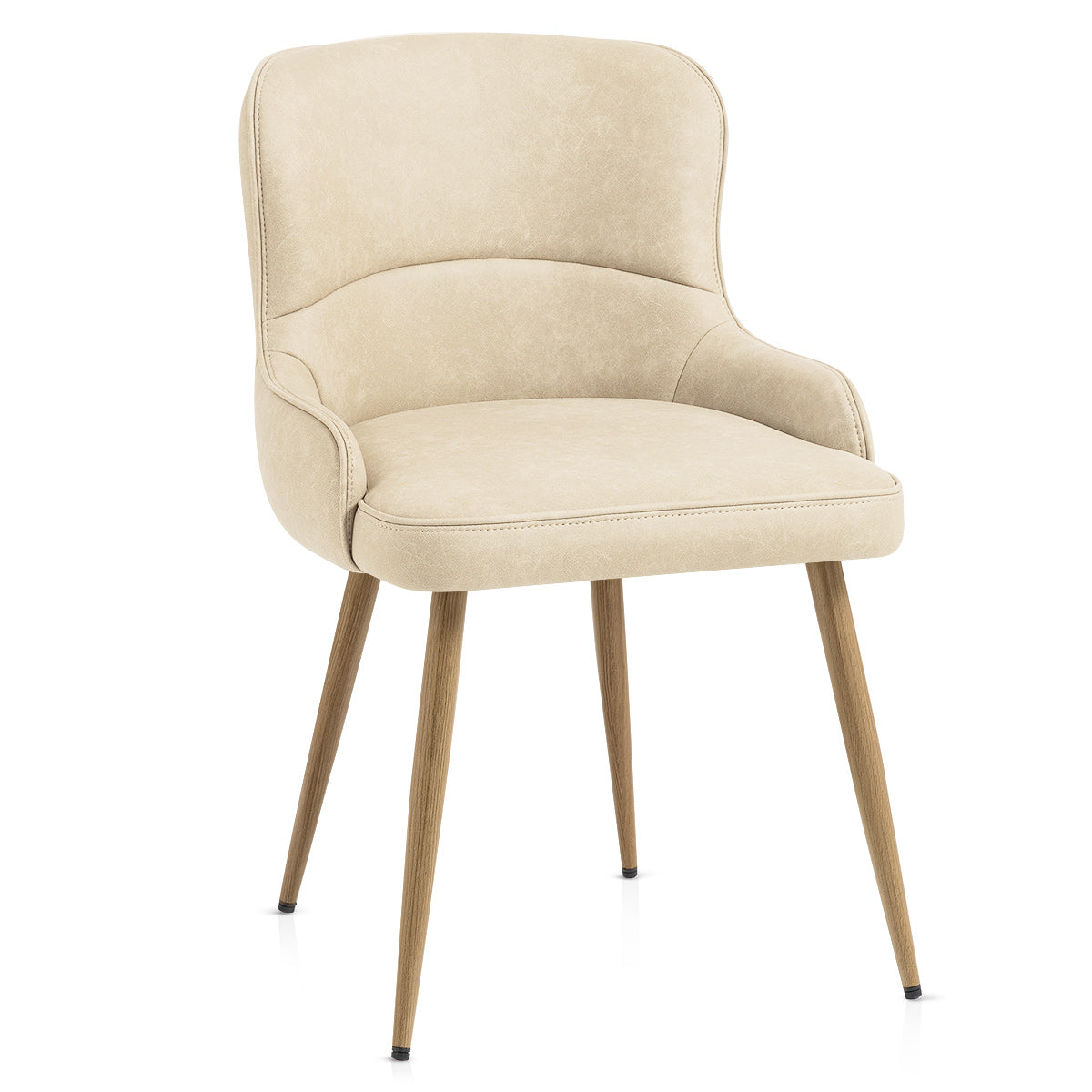 Sedia da pranzo Ecopelle Metallo - Tropea Beige