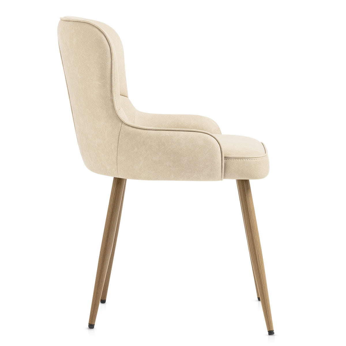 Sedia da pranzo Ecopelle Metallo - Tropea Beige