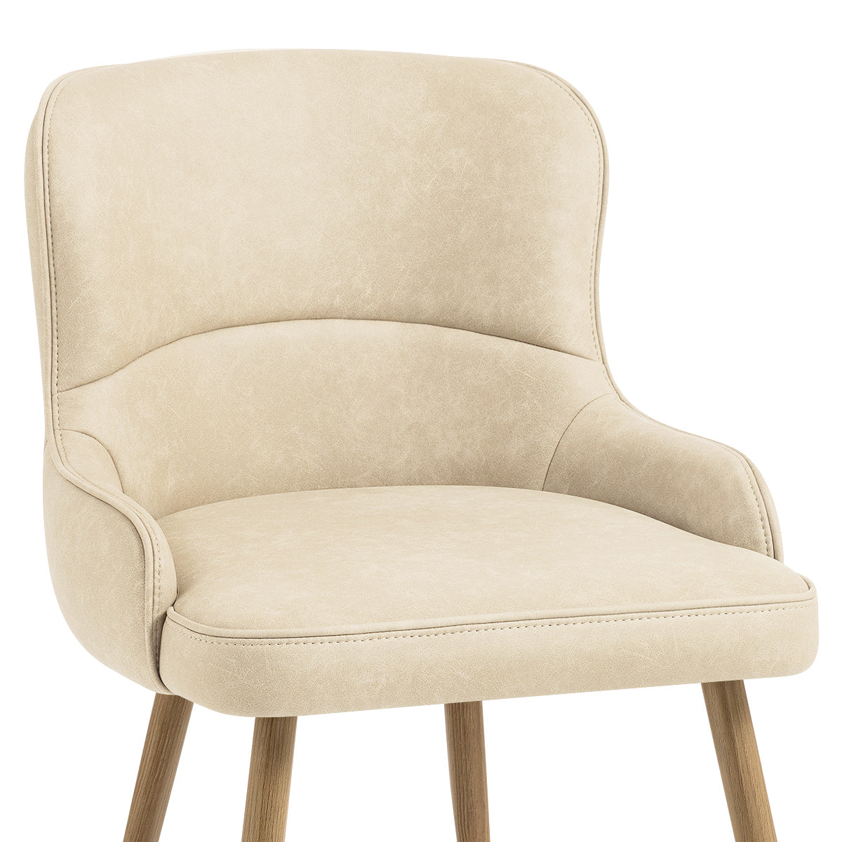 Sedia da pranzo Ecopelle Metallo - Tropea Beige