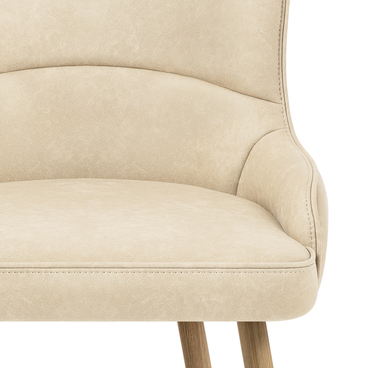 Sedia da pranzo Ecopelle Metallo - Tropea Beige