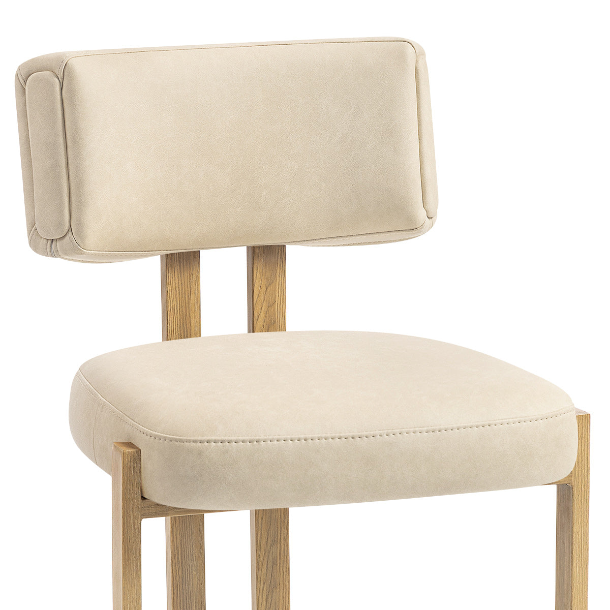 Sedia da pranzo Ecopelle Metallo - Mira Beige