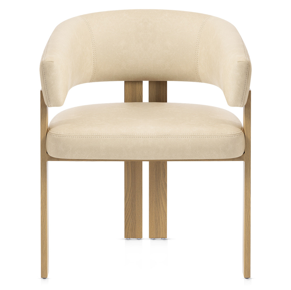 Sedia da pranzo Ecopelle Metallo - Polo Beige