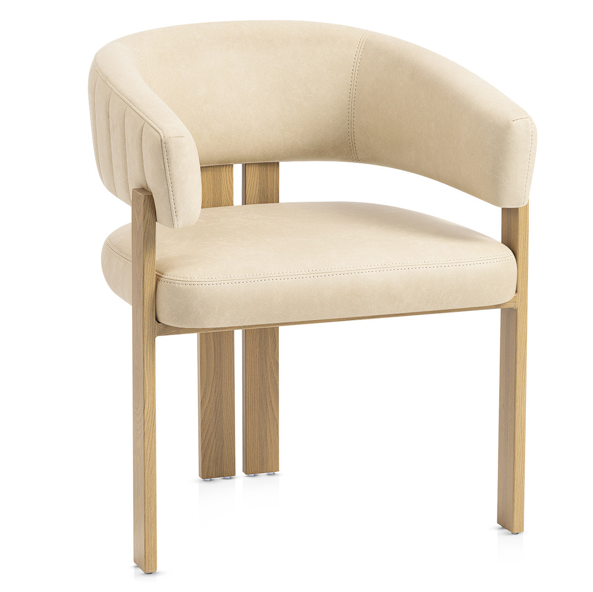Sedia da pranzo Ecopelle Metallo - Polo Beige