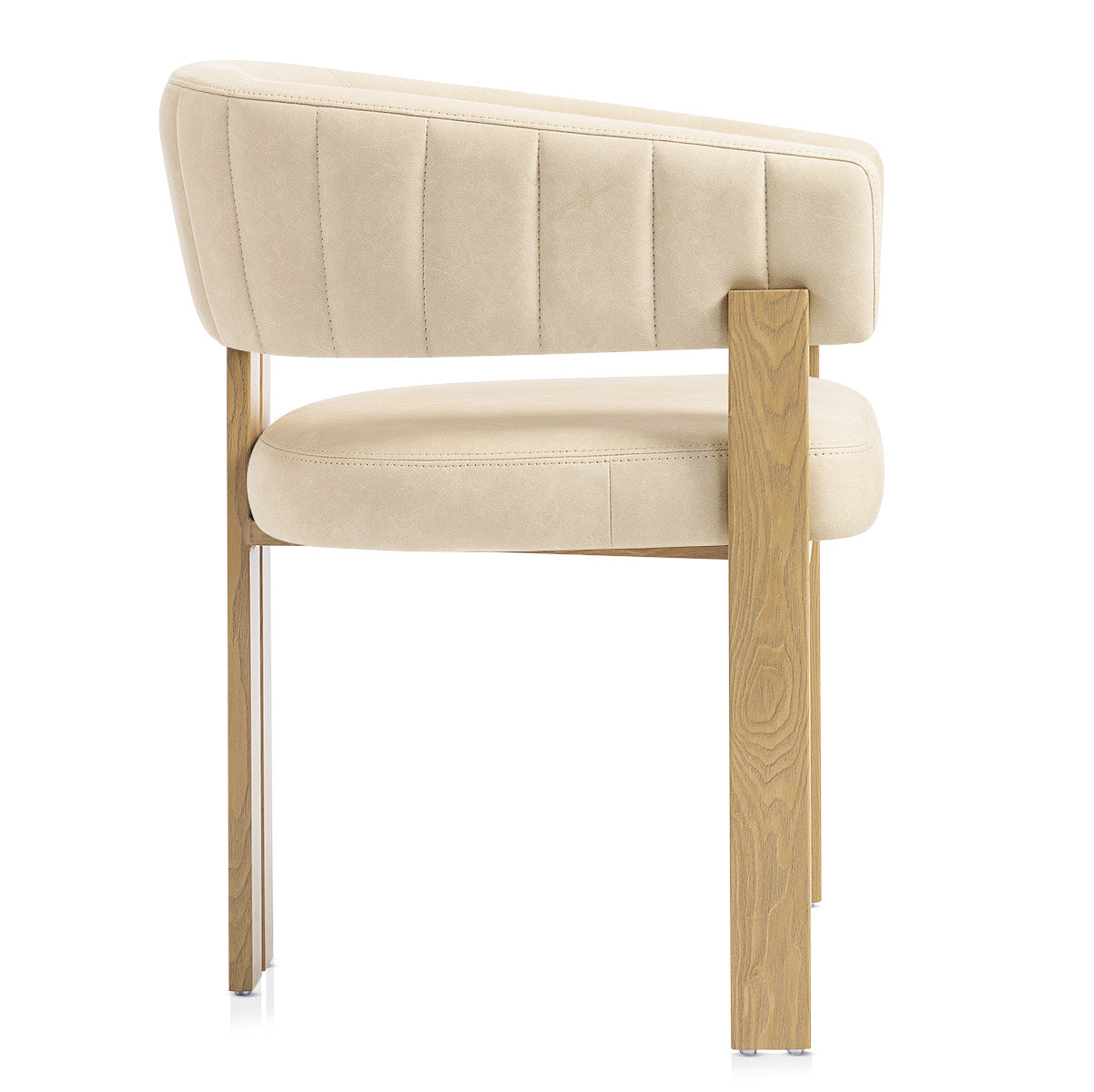 Sedia da pranzo Ecopelle Metallo - Polo Beige