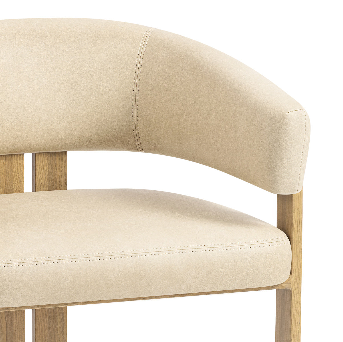 Sedia da pranzo Ecopelle Metallo - Polo Beige