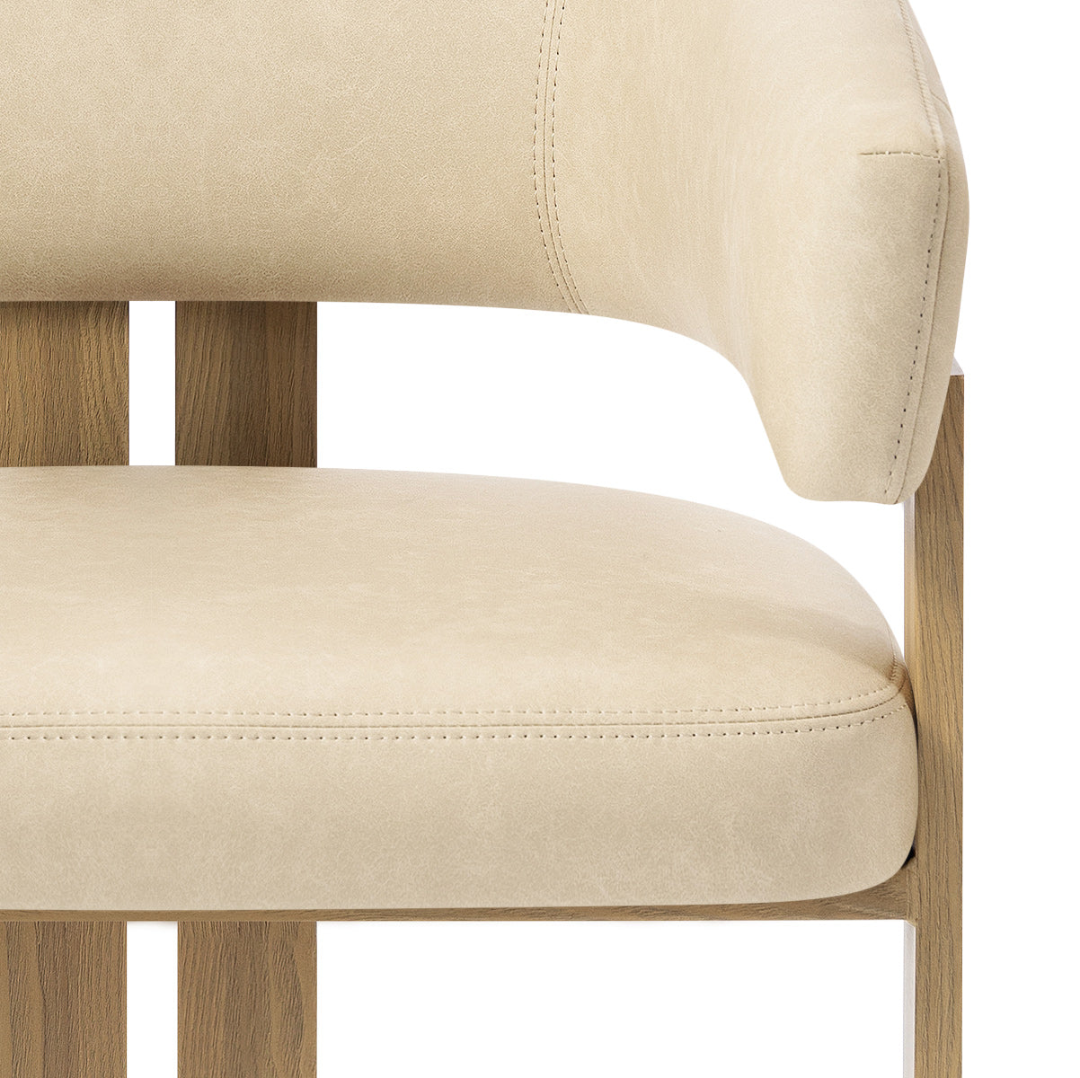Sedia da pranzo Ecopelle Metallo - Polo Beige