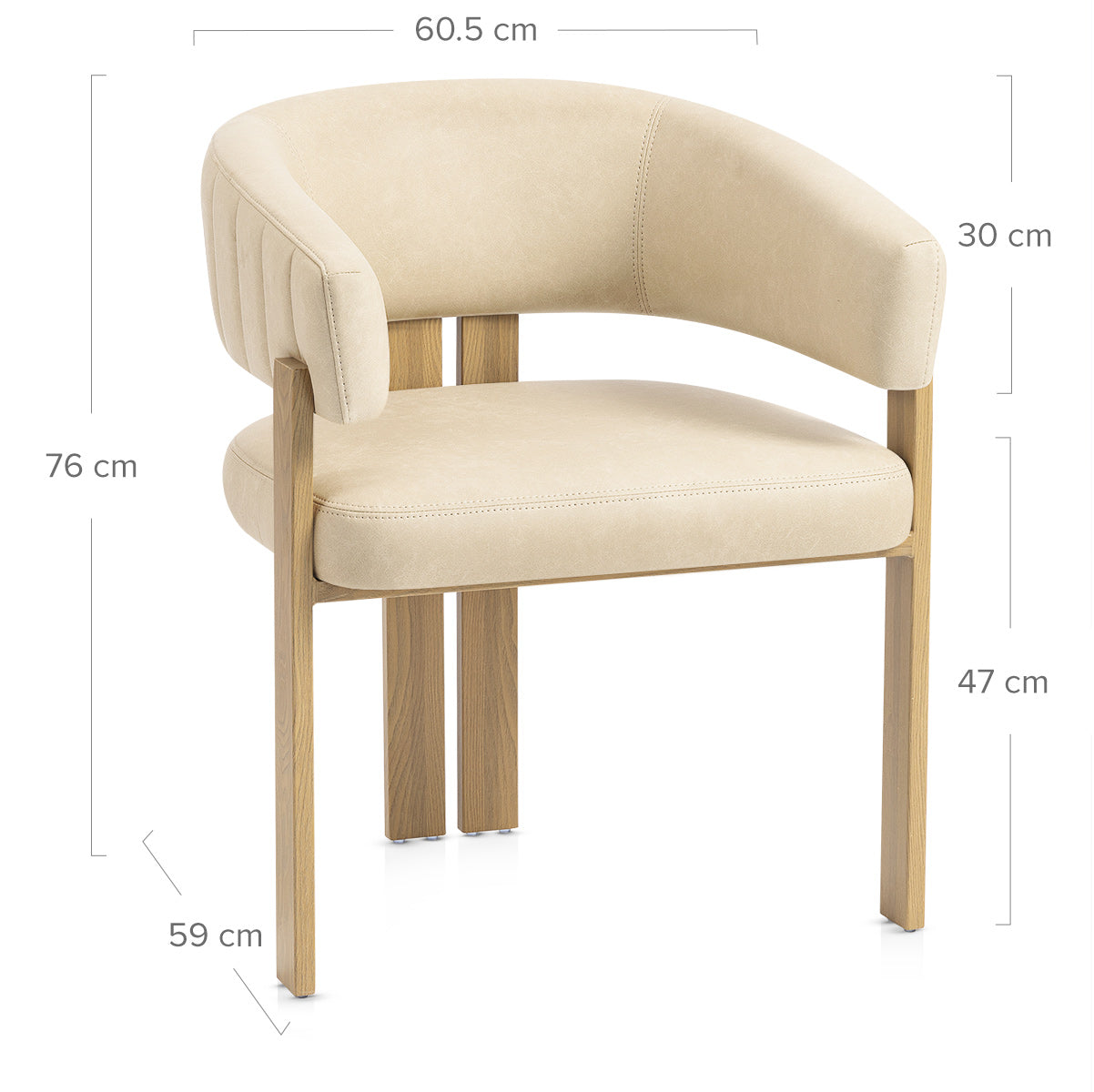 Sedia da pranzo Ecopelle Metallo - Polo Beige