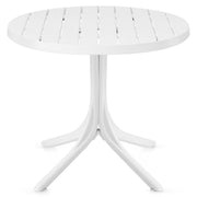 Tavolo da Esterno Resina Metallo - Mono Bianco