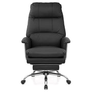 Sedia da ufficio Ecopelle Cromata - Colmar Nero