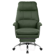 Sedia da ufficio Ecopelle Cromata - Colmar Verde