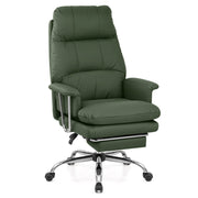 Sedia da ufficio Ecopelle Cromata - Colmar Verde