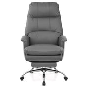Sedia da ufficio Ecopelle Cromata - Colmar Grigio