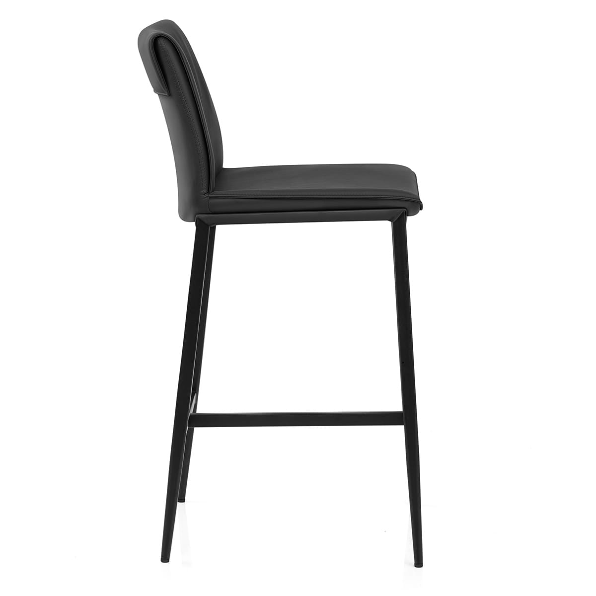 Sgabello Vera Pelle - Addison Nero