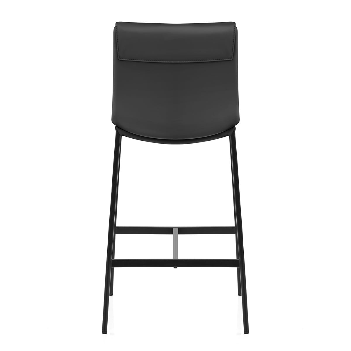 Sgabello Vera Pelle - Addison Nero