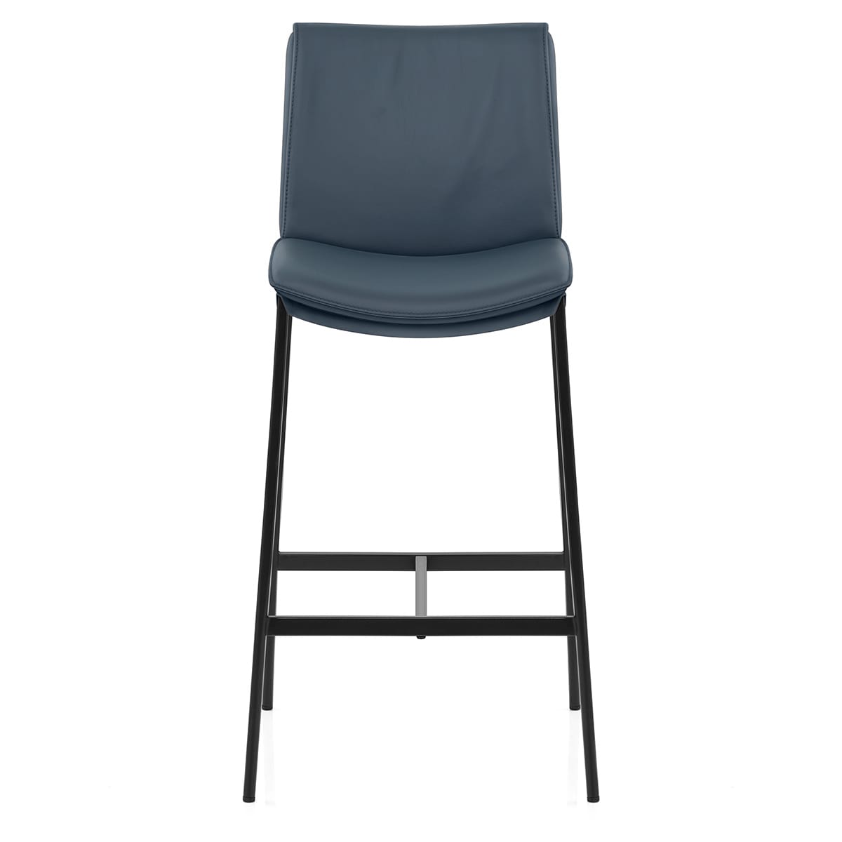 Sgabello Vera Pelle - Addison Blu
