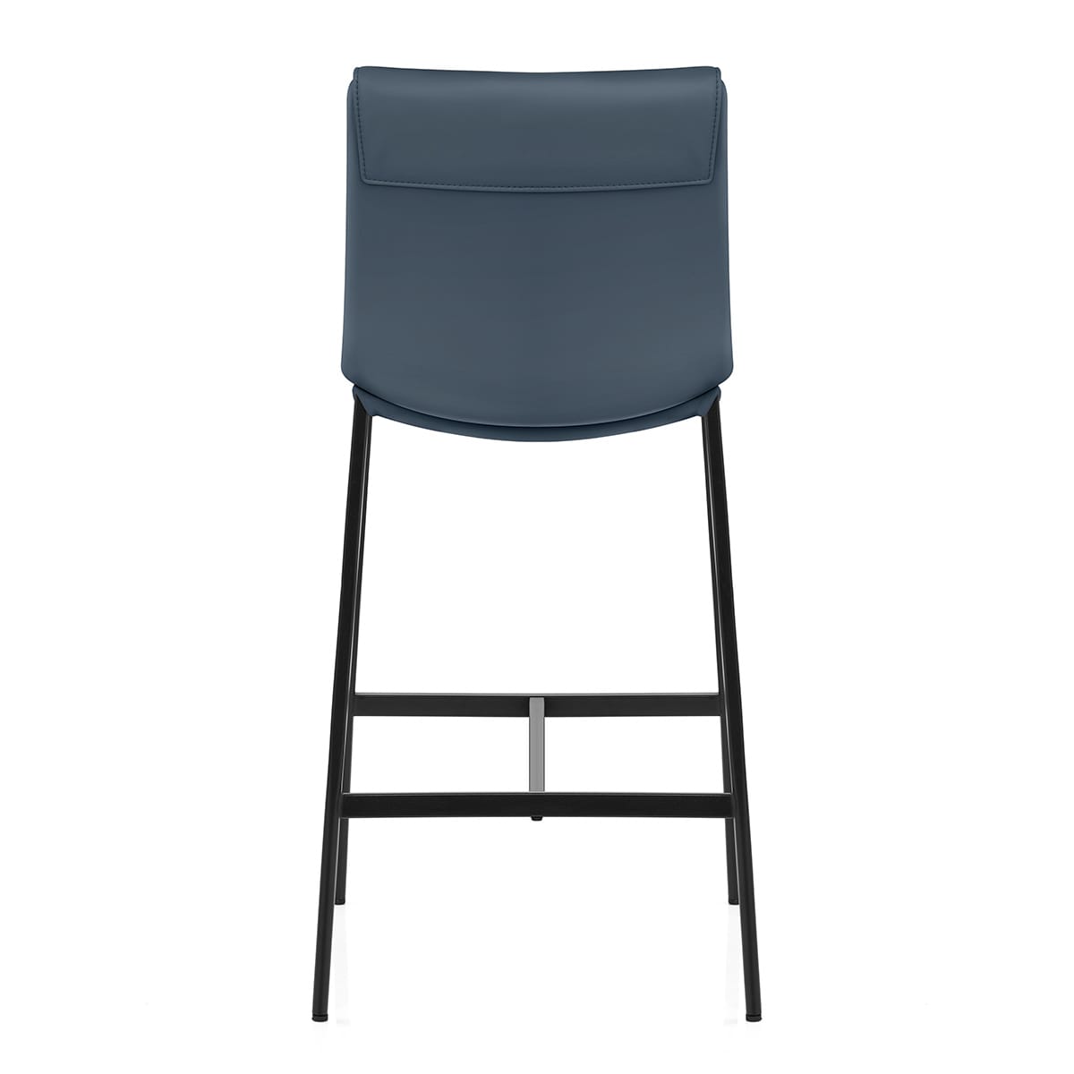 Sgabello Vera Pelle - Addison Blu